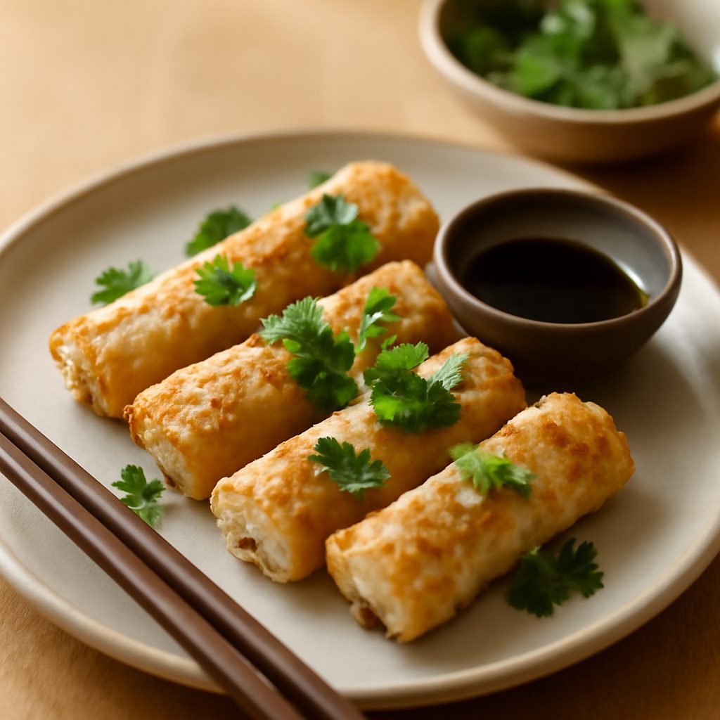 Involtini di riso croccanti con coriandolo fresca - Nems light asiatici