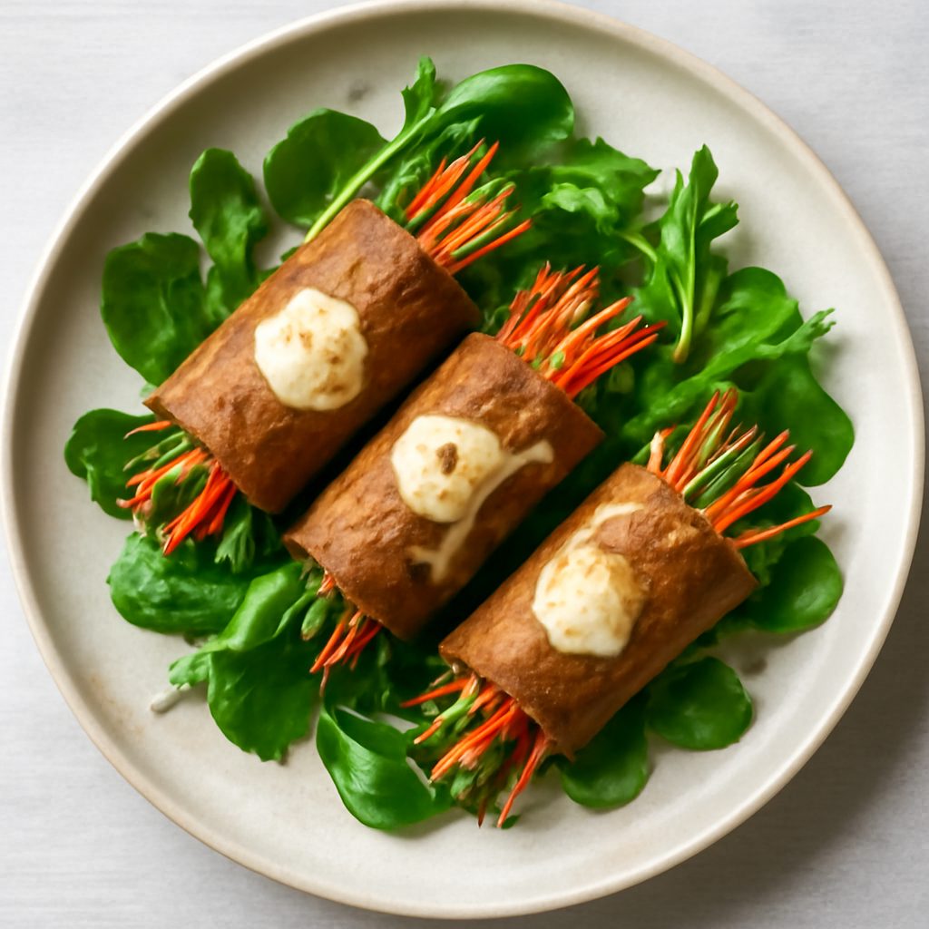 Involtini di seitan alle verdure con formaggio di riso