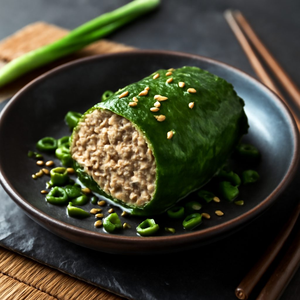 Involtini di Verdure Amare Ripieno di Maiale Low Carb