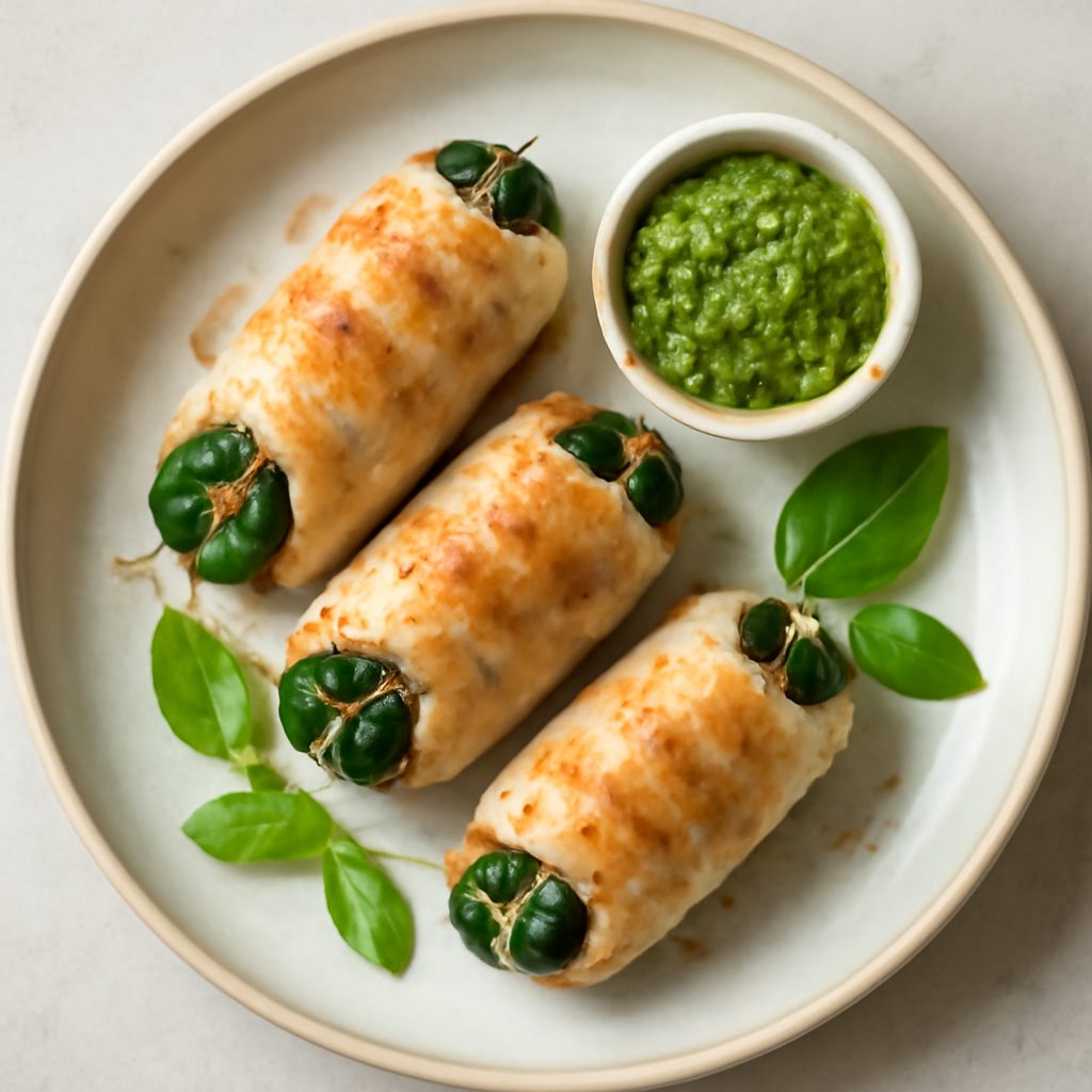 Involtini primavera proteici low-carb al forno