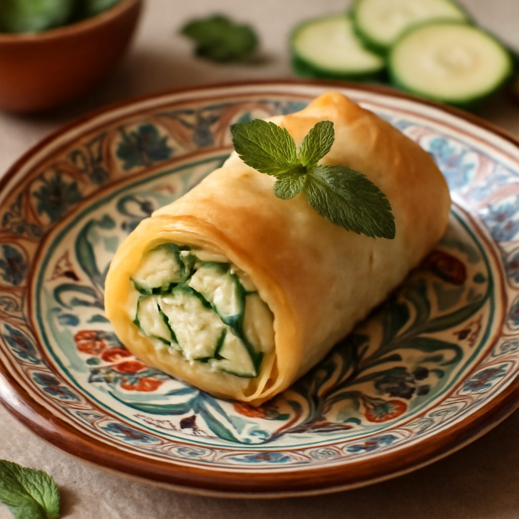 Involtino di Pasta Fillo con Zucchine e Ricotta Light - Stile Orientale
