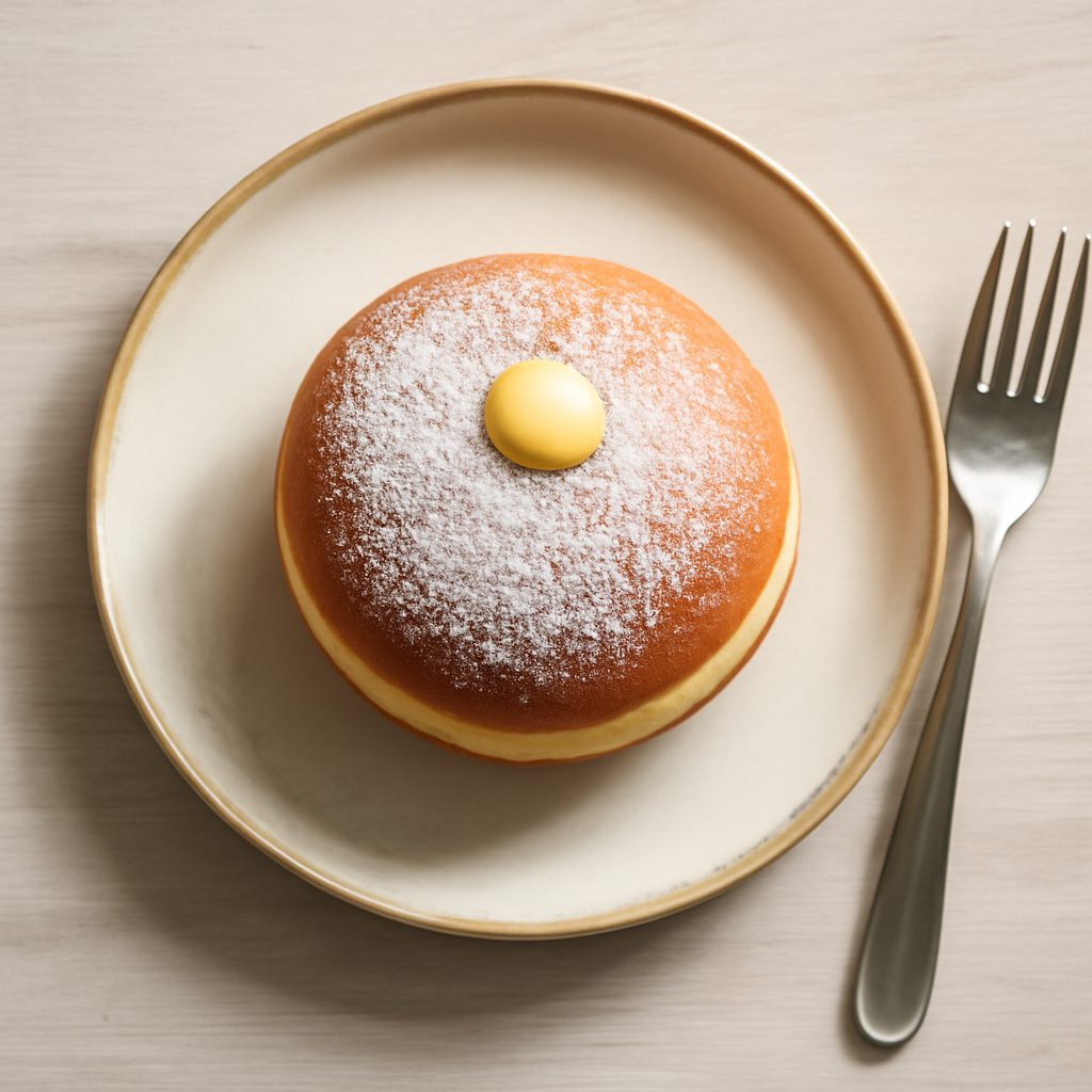 Krapfen al forno con crema di albicocche