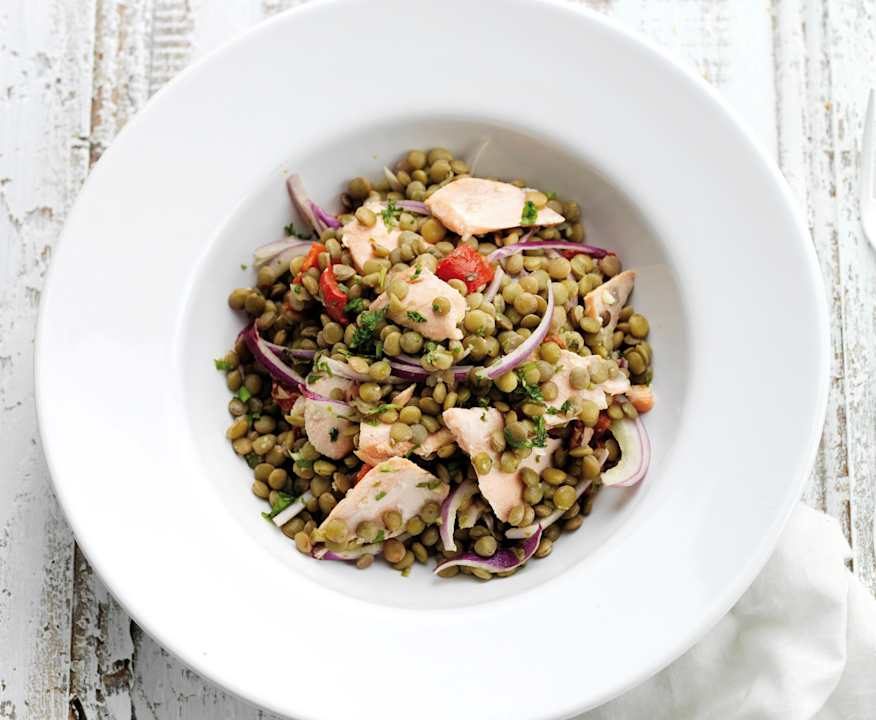 Lenticchie con bocconcini di salmone Protein