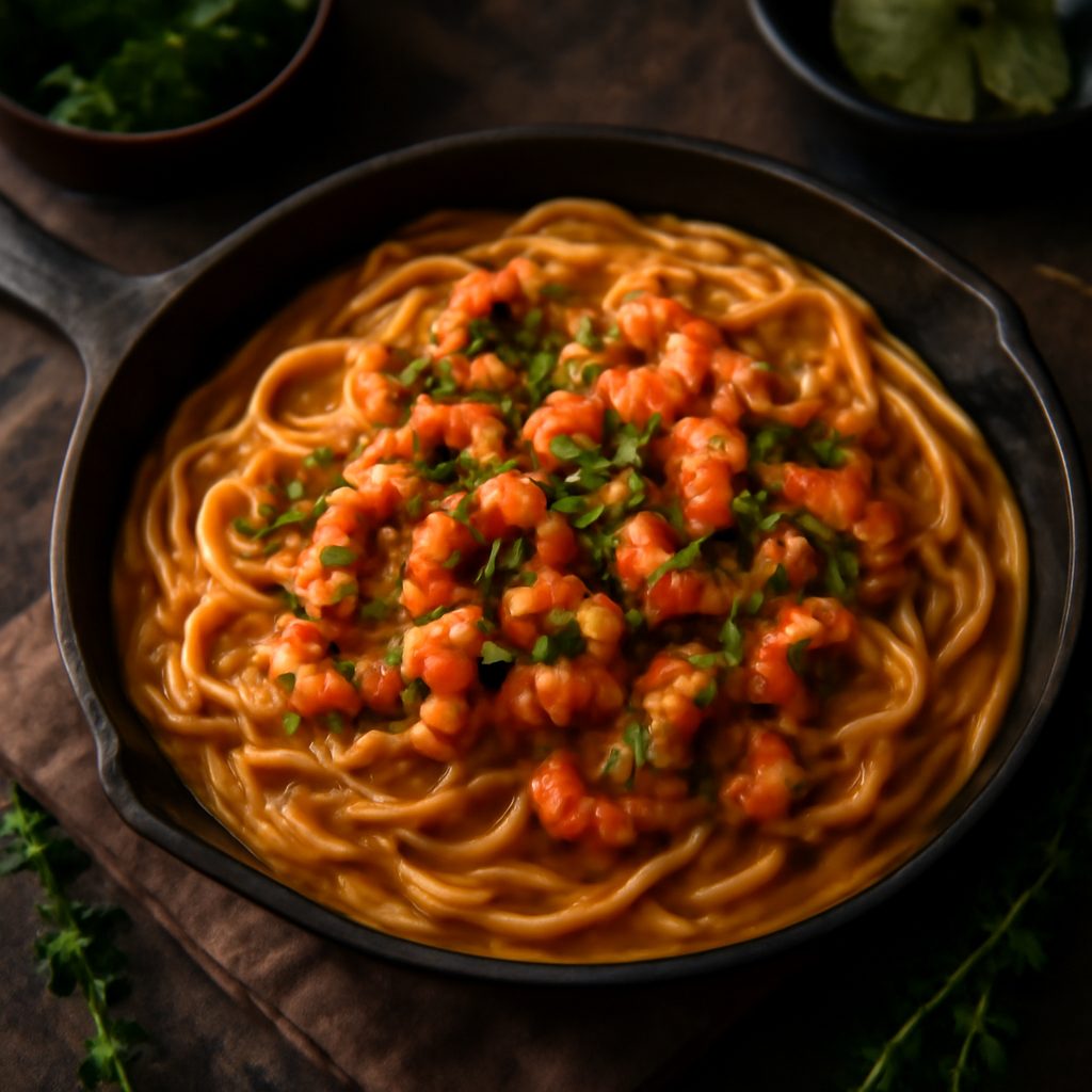 Pasta alla Cajun con Code di Gambero alla Louisiana Low Carb