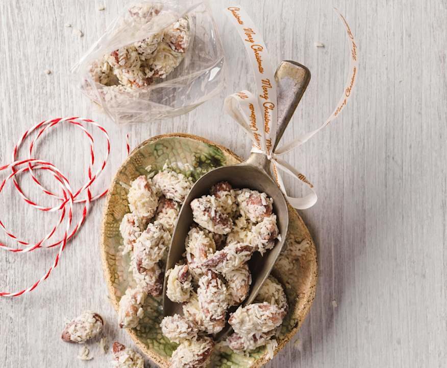 Mandorle ricoperte cioccolato bianco e cocco Protein