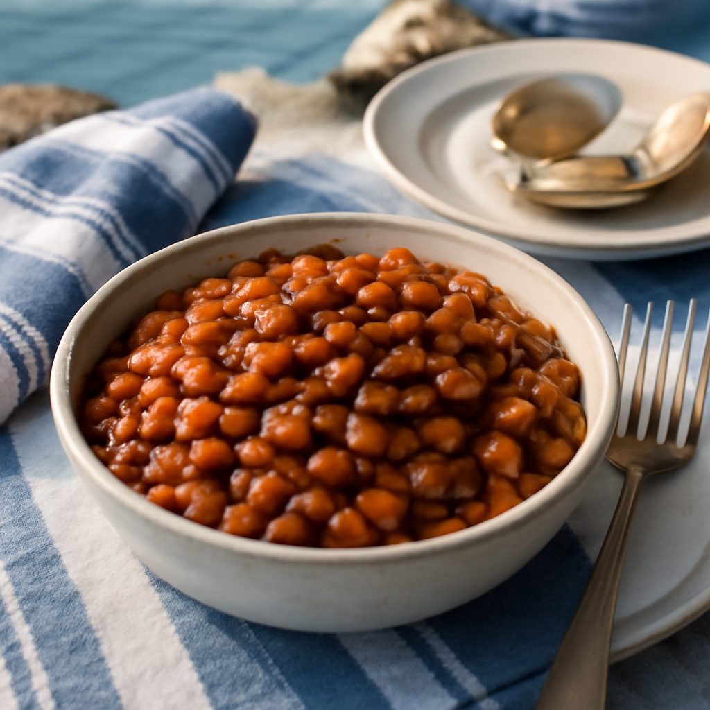 Fagioli al forno con sciroppo d'acero e zenzero