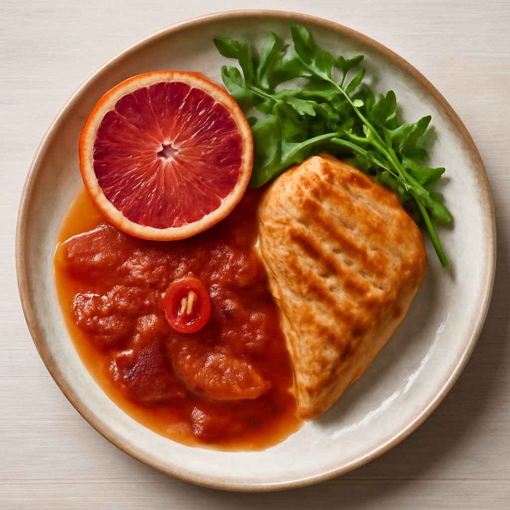 Marmellata di arance rosse e peperoncino proteica low-carb