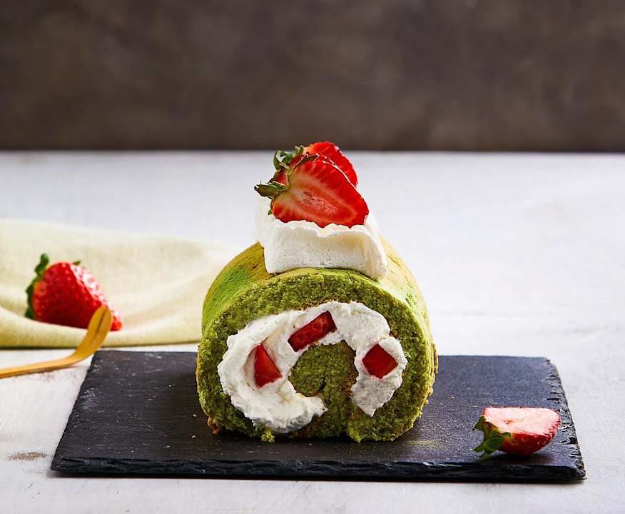 Matcha roll cake Low Fat