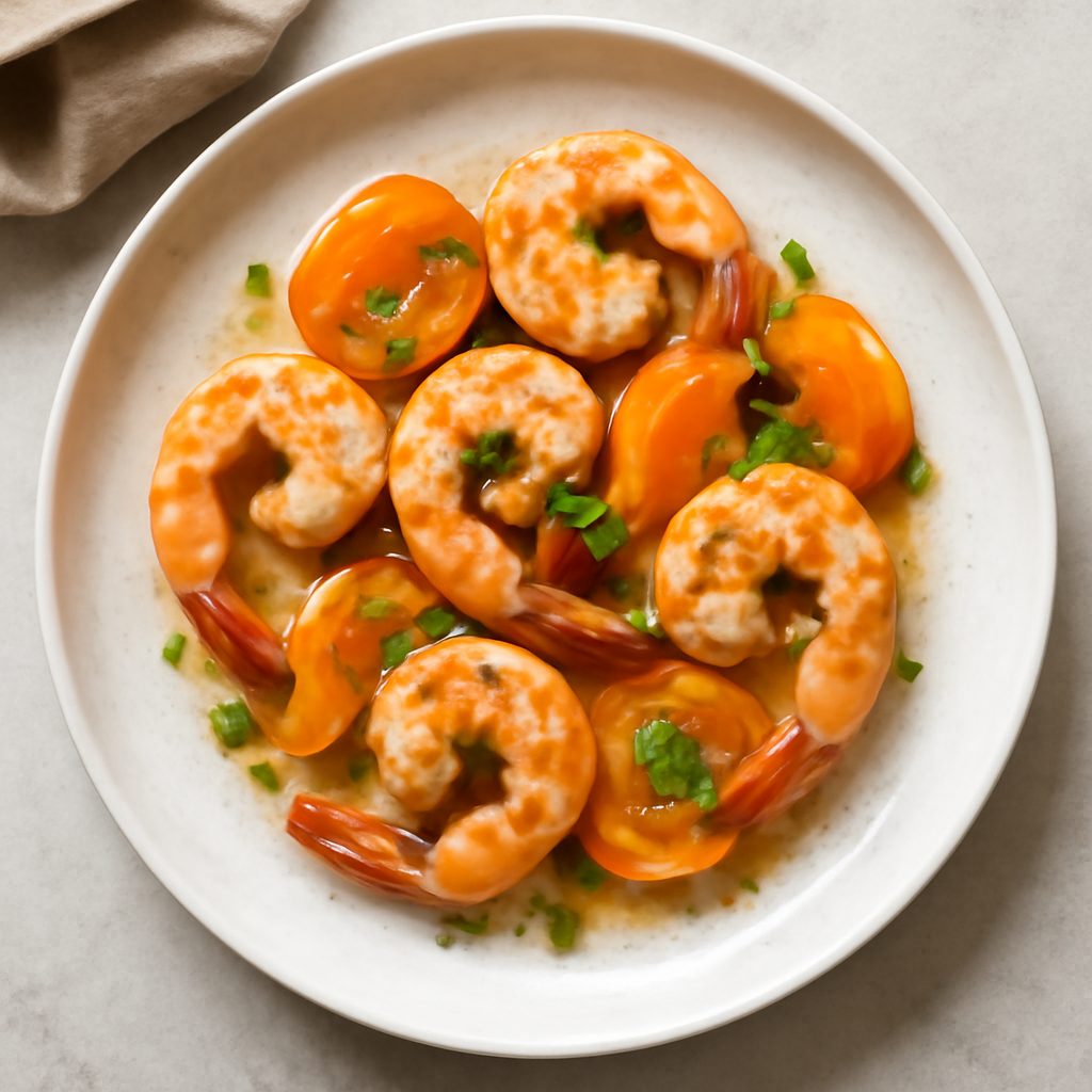 Mazzancolle alle albicocche proteico low-carb