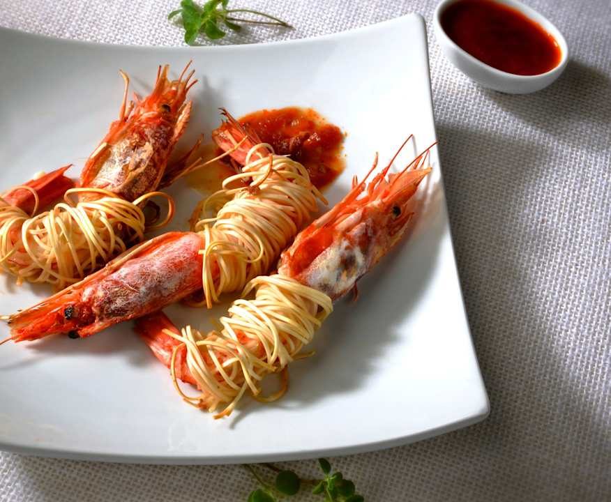 Mazzancolle in crosta con salsa agrodolce Protein