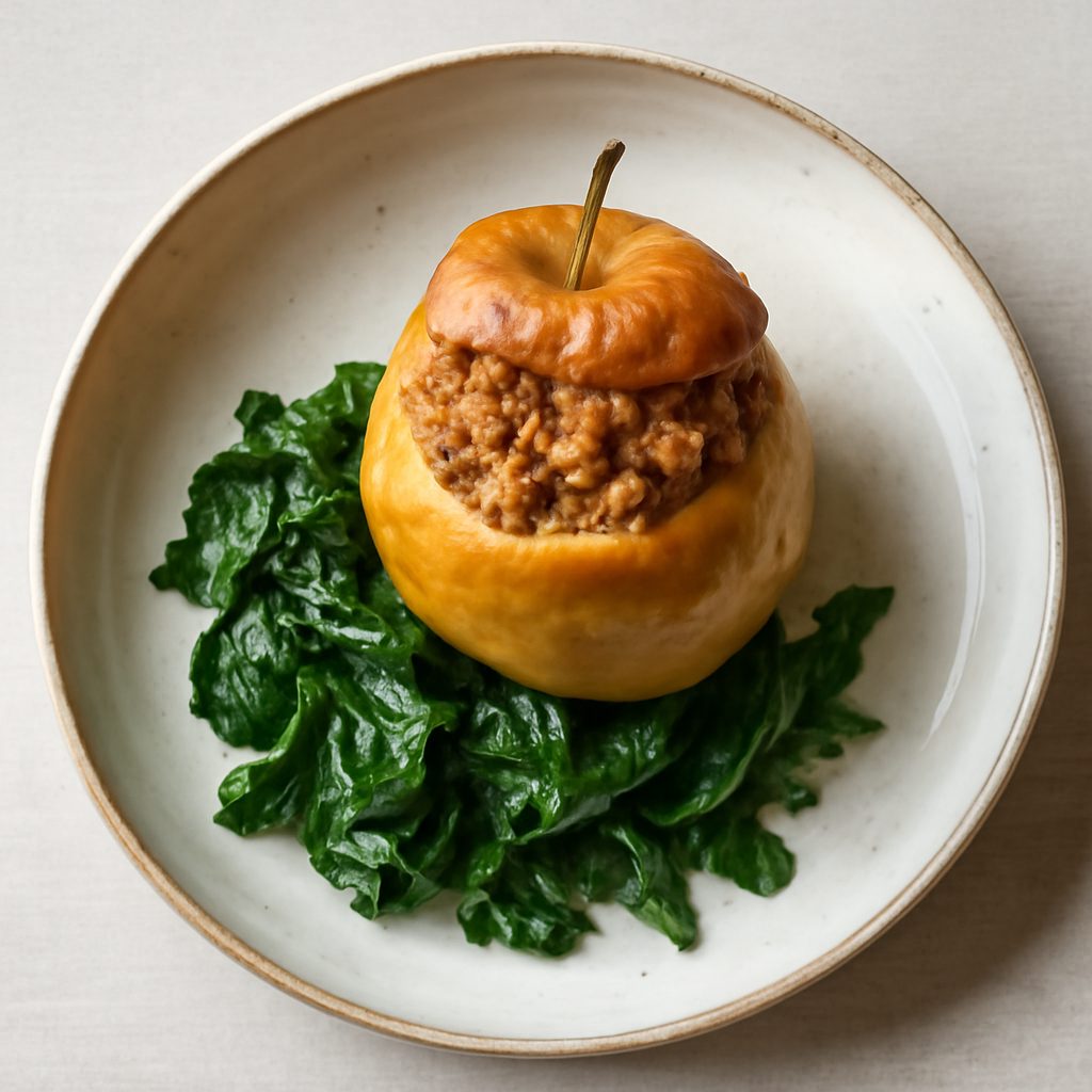 Mela Cottura Lenta con Crumble di Frutta Secca Low Fat