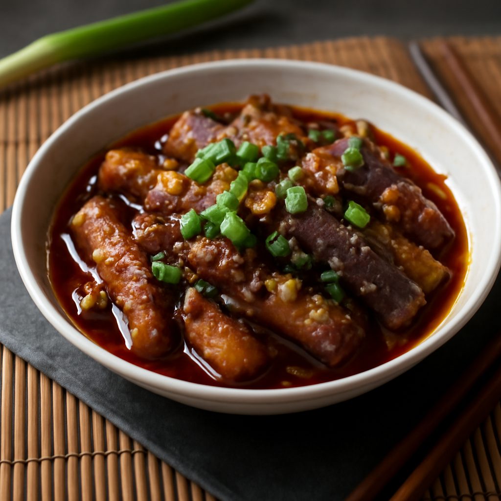 Melanzana Szechuan Speziata con Manzo e Gamberi Low Carb