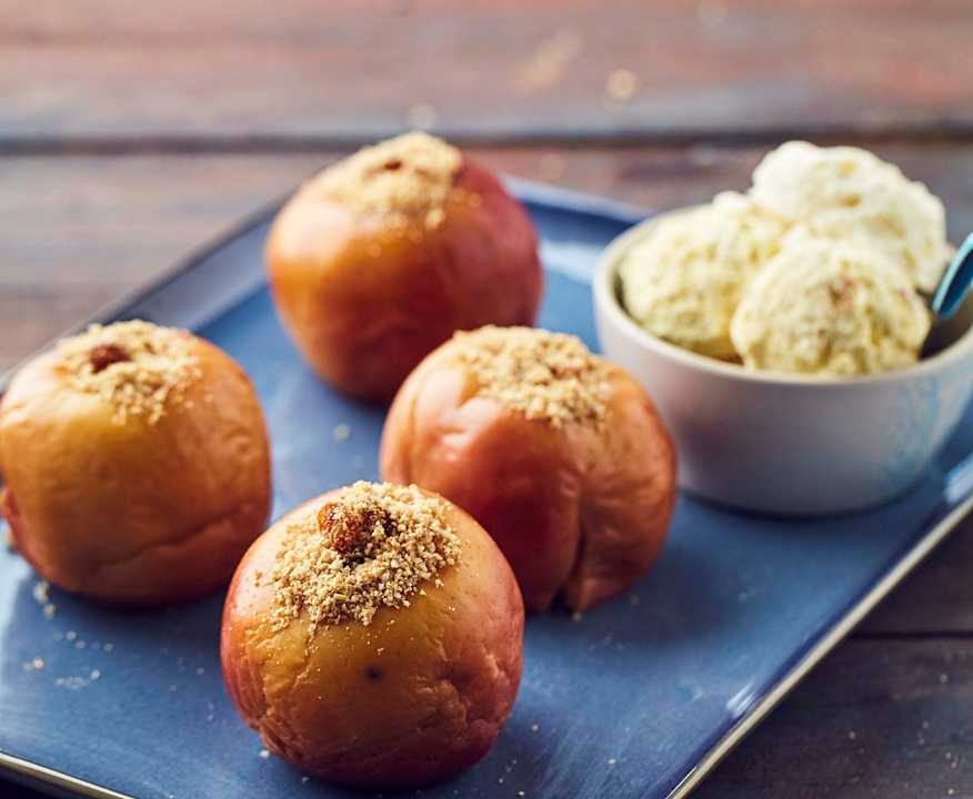 Mele a Cottura Lenta con crumble di frutta secca Low Carb