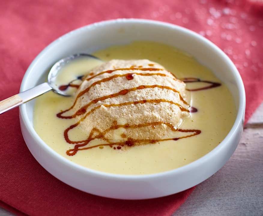 Meringhe al caramello con crema inglese Low Fat