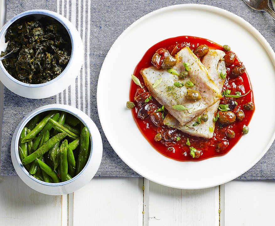 Merluzzo al pomodoro con verdure Low Carb