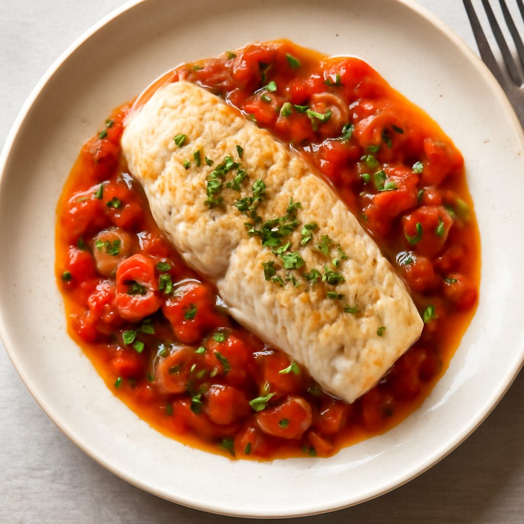 Merluzzo con salsa saporita