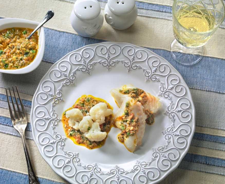 Merluzzo e cavolfiore in salsa verde Protein