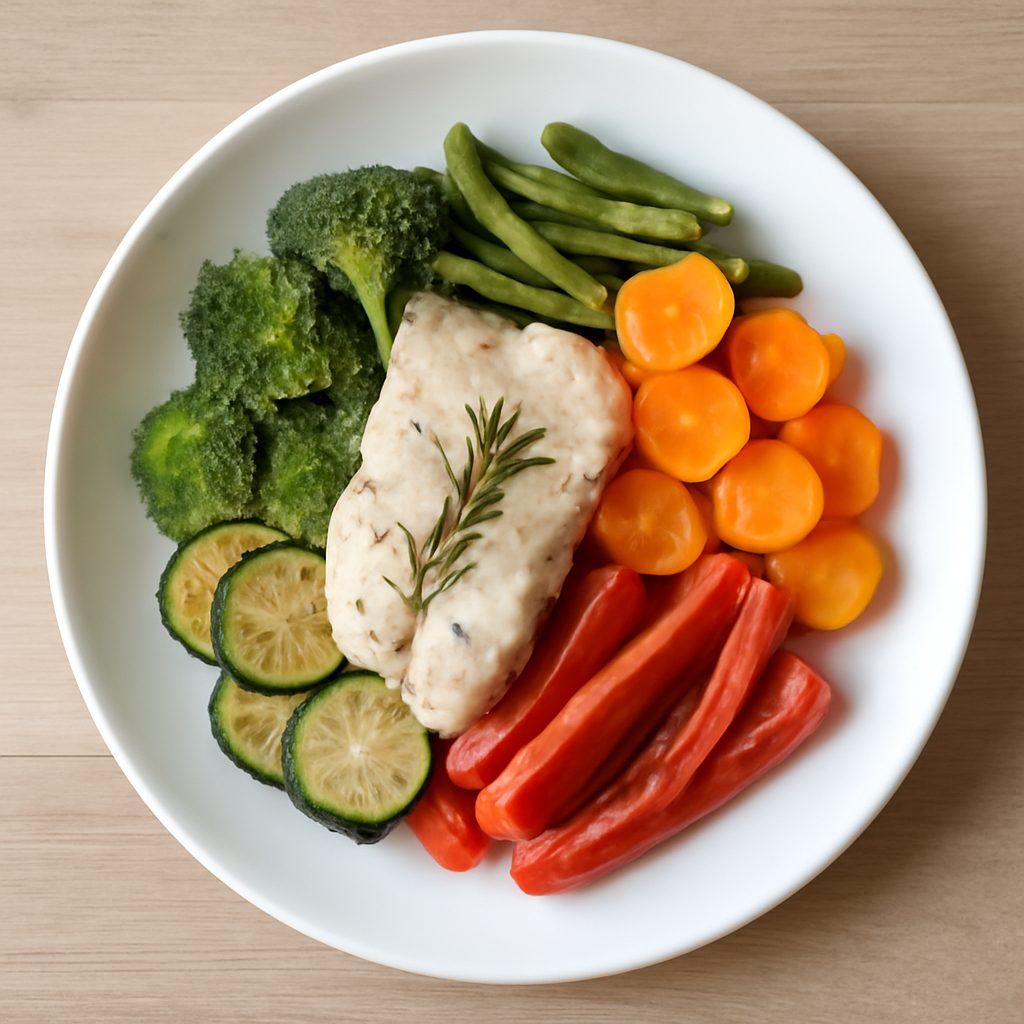 Merluzzo e verdure in bellavista al rosmarino - Versione Protein