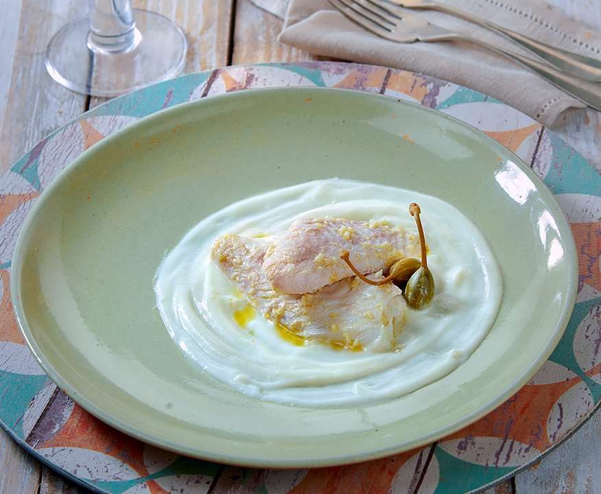 Merluzzo marinato con crema di cavolfiore e zenzero Protein