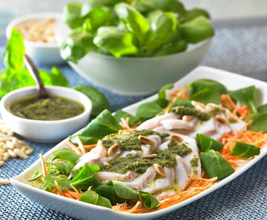 Merluzzo tataki al pesto Protein