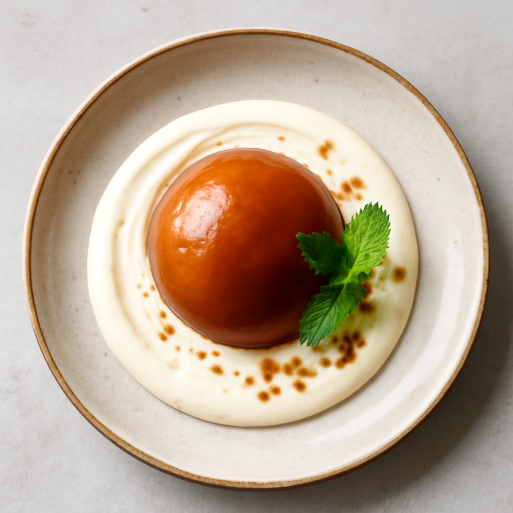 Mezza sfera al caramello e vaniglia Low Carb