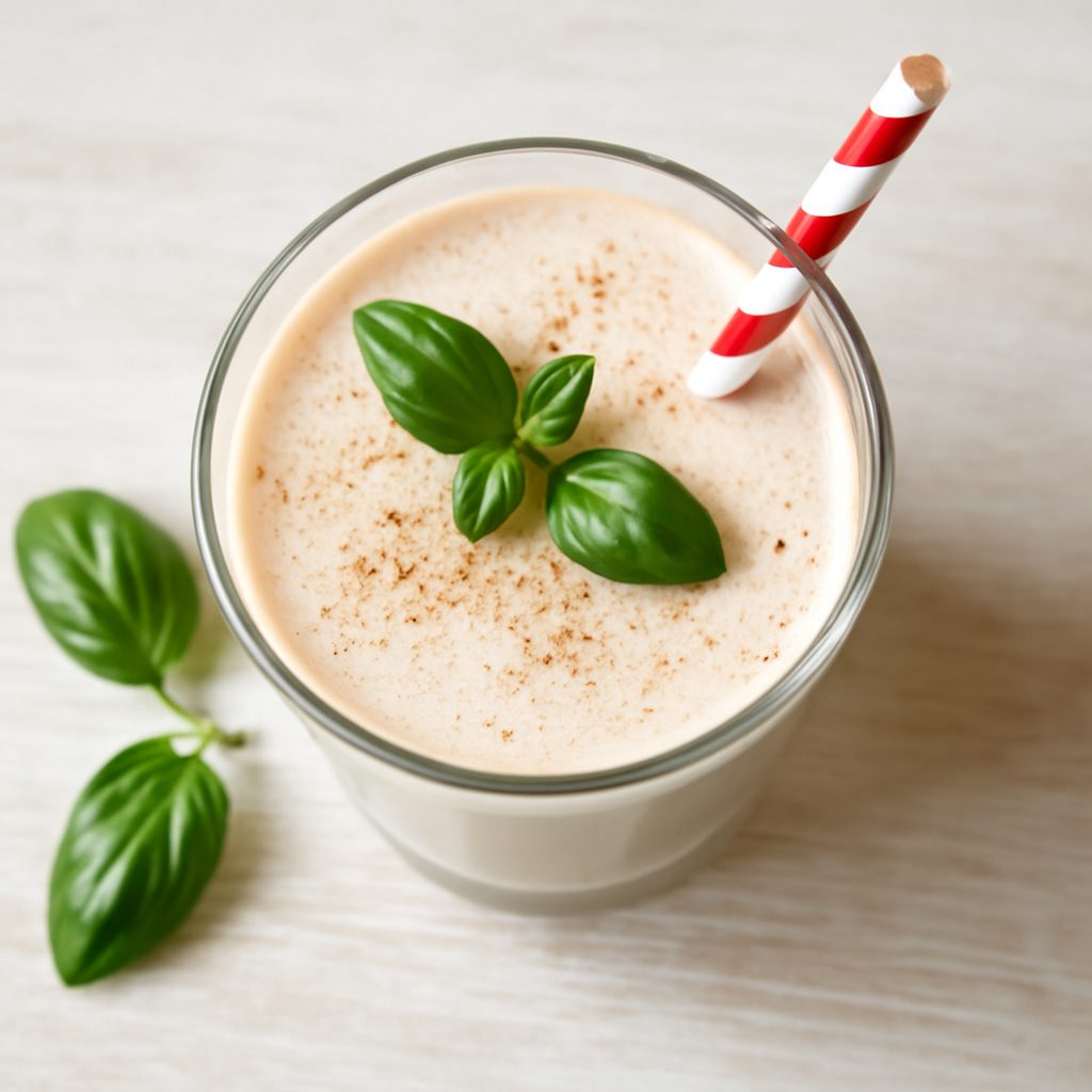 Milkshake proteico alla vaniglia e torta alle noci pecan low-carb