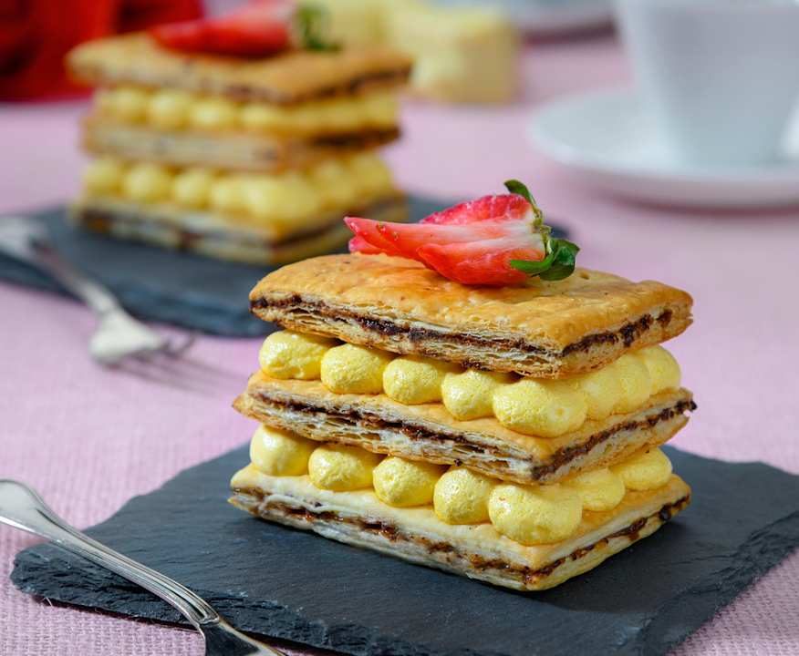 Millefoglie al tiramisù e mandorle Protein