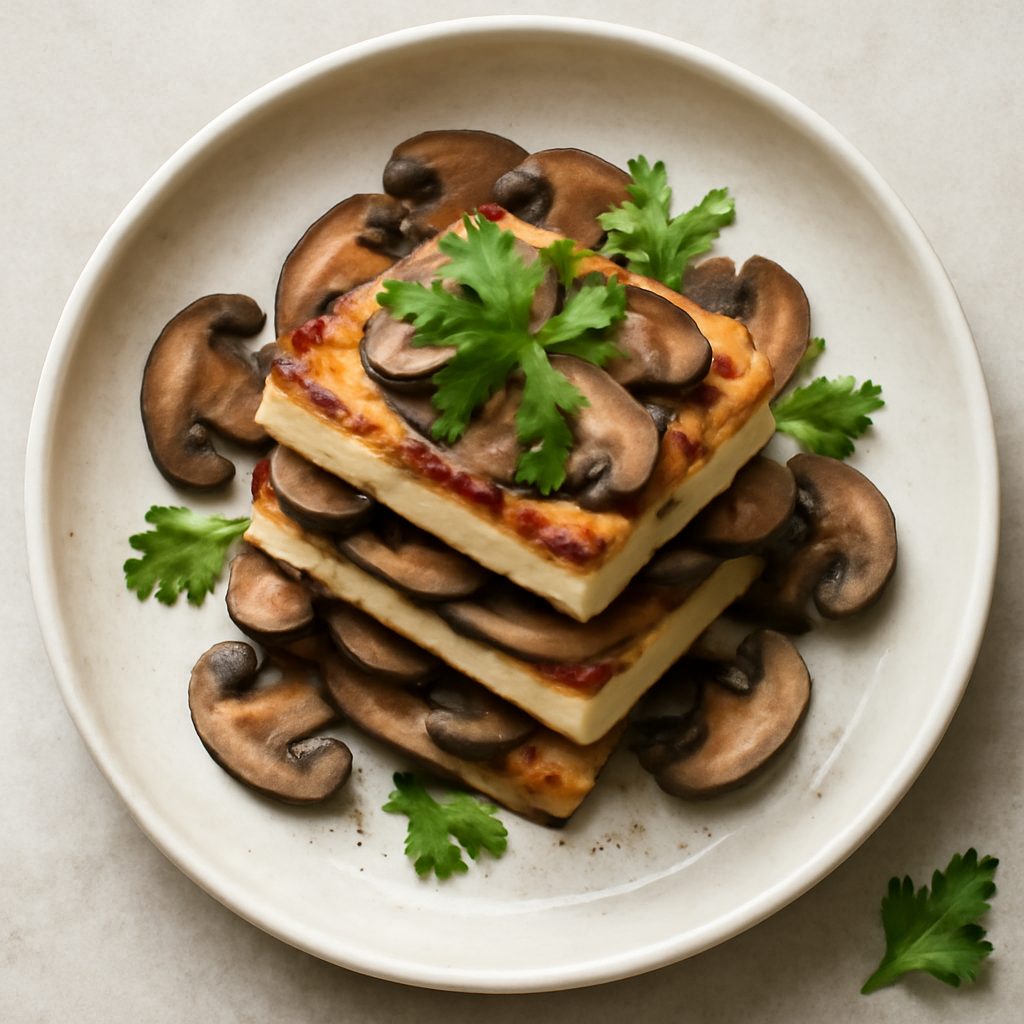 Millefoglie di Funghi Porcini e Tofu