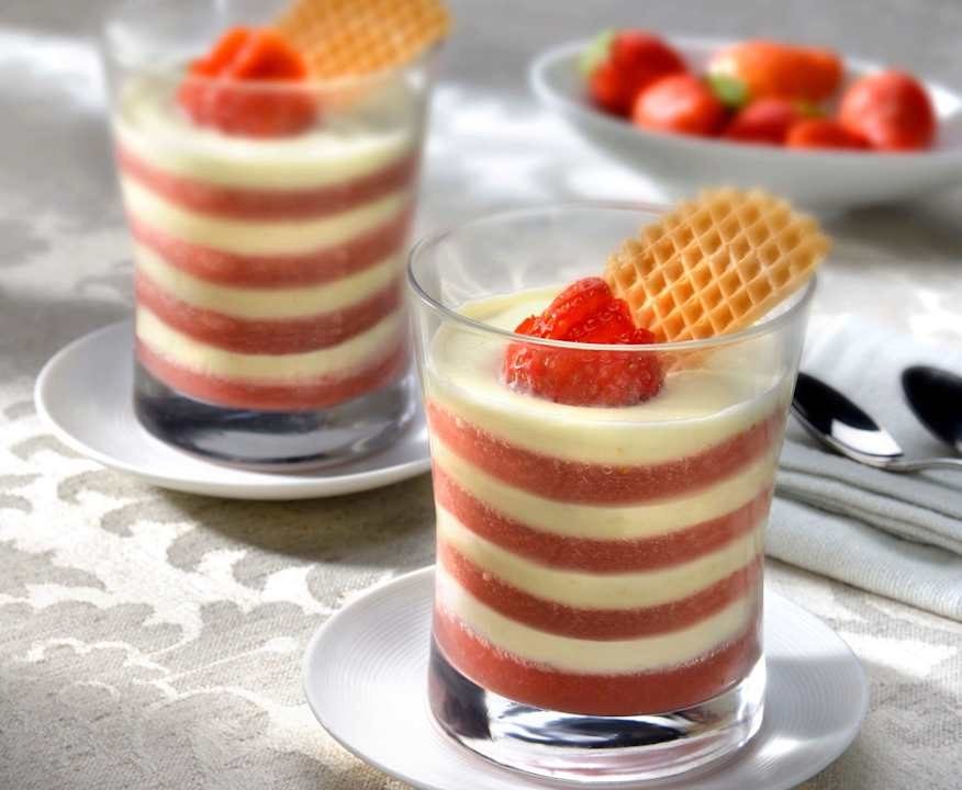 Millerighe alla fragola e cioccolato bianco al profumo di limone Low Fat