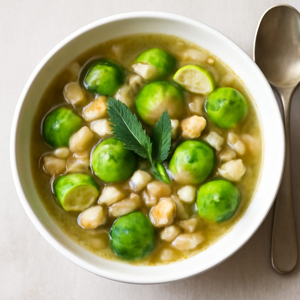 Minestra di cavoletti con olio alla salvia - Versione Low Fat