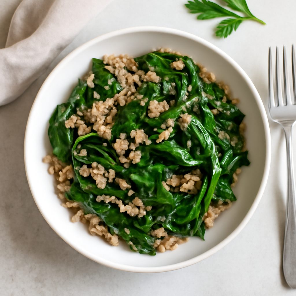 Minestra di grano saraceno e cicoria proteica low-carb