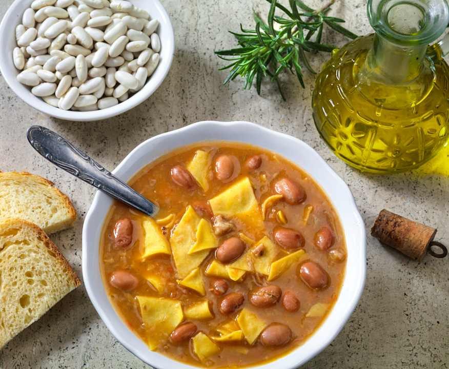 Minestra di pasta, fagioli e acciughe Low Fat