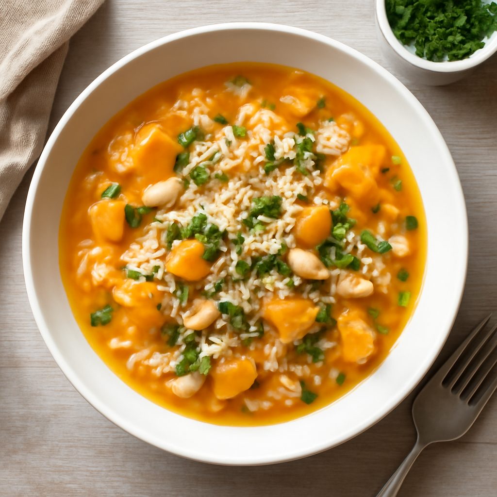 Minestra di zucca e riso Low Carb