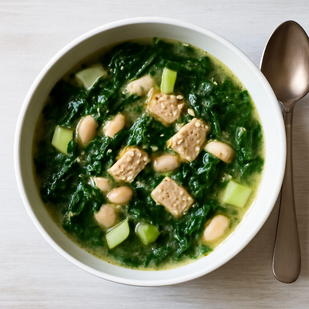 Minestra di cavolo nero, salsiccia e shirataki Low Carb