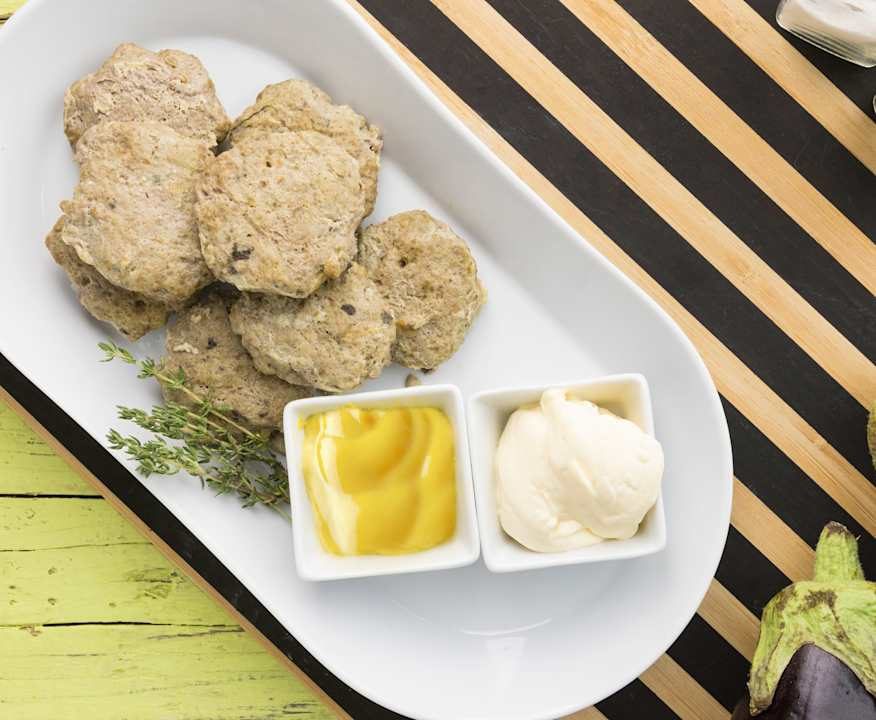 Mini burger di melanzane, manzo e formaggio filante Low Fat