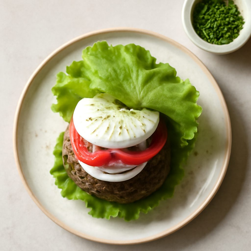 Mini burger proteico di salmone low-carb