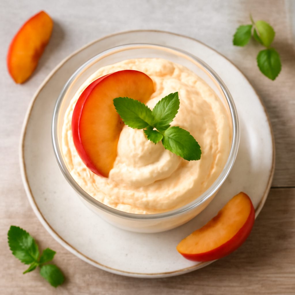 Mini mousse alle pesche proteica low-carb