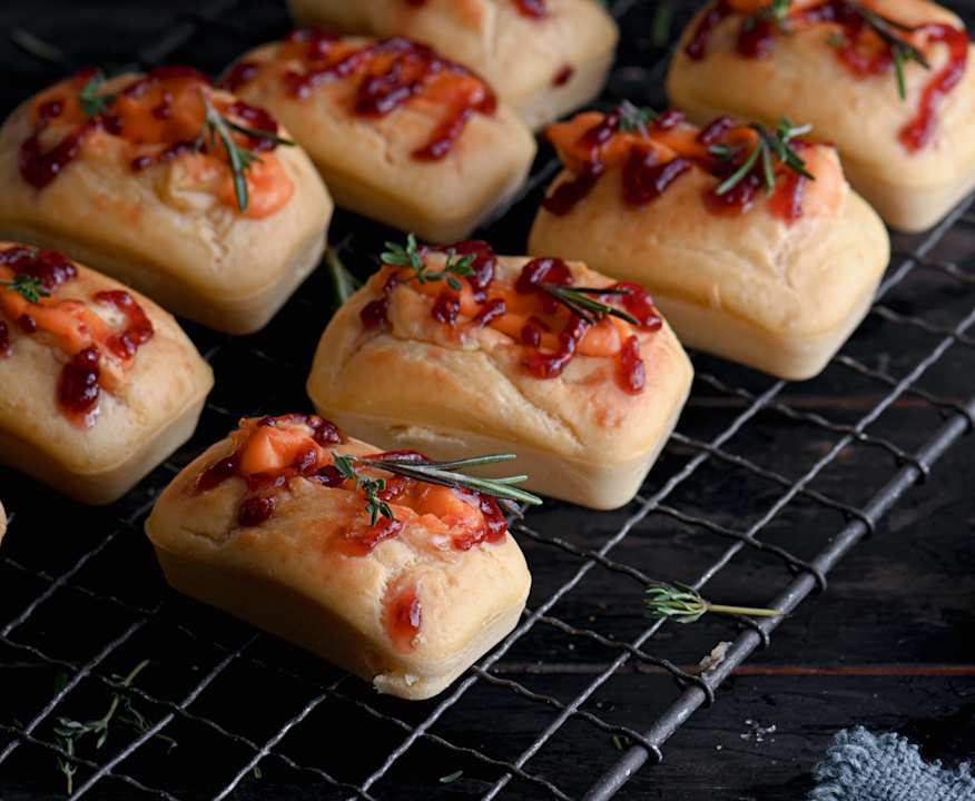 Mini plumcake Brie e lamponi Low Fat
