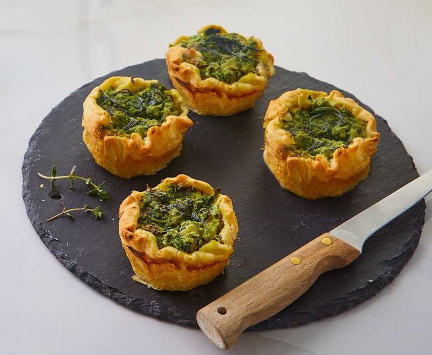 Mini quiche agretti, erbette e ricotta (senza lattosio) Low Fat