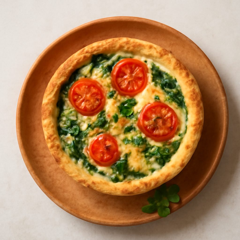 Mini quiche proteica low-carb a patata dolce, radicchio e carciofi