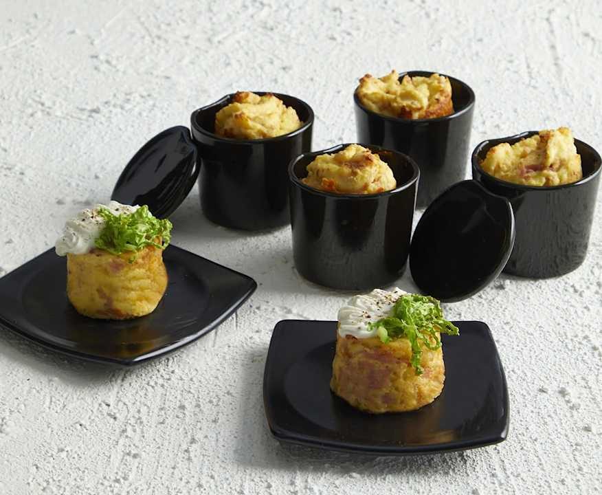 Mini sformati di ricotta con prosciutto cotto e verza Protein