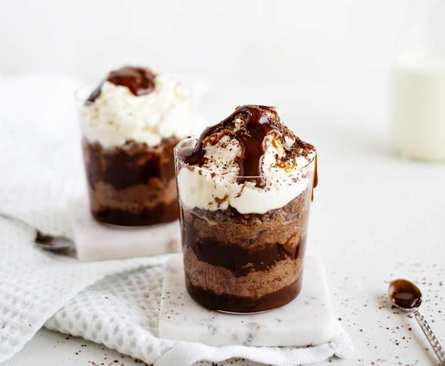 Mousse al cioccolato e caramello salato Low Fat