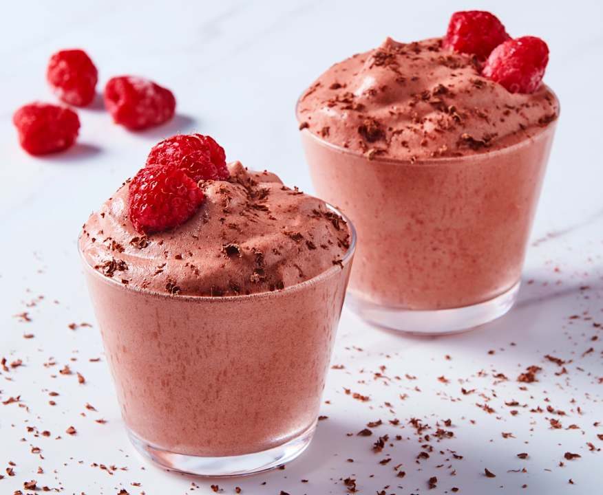 Mousse cioccolato e lamponi Protein