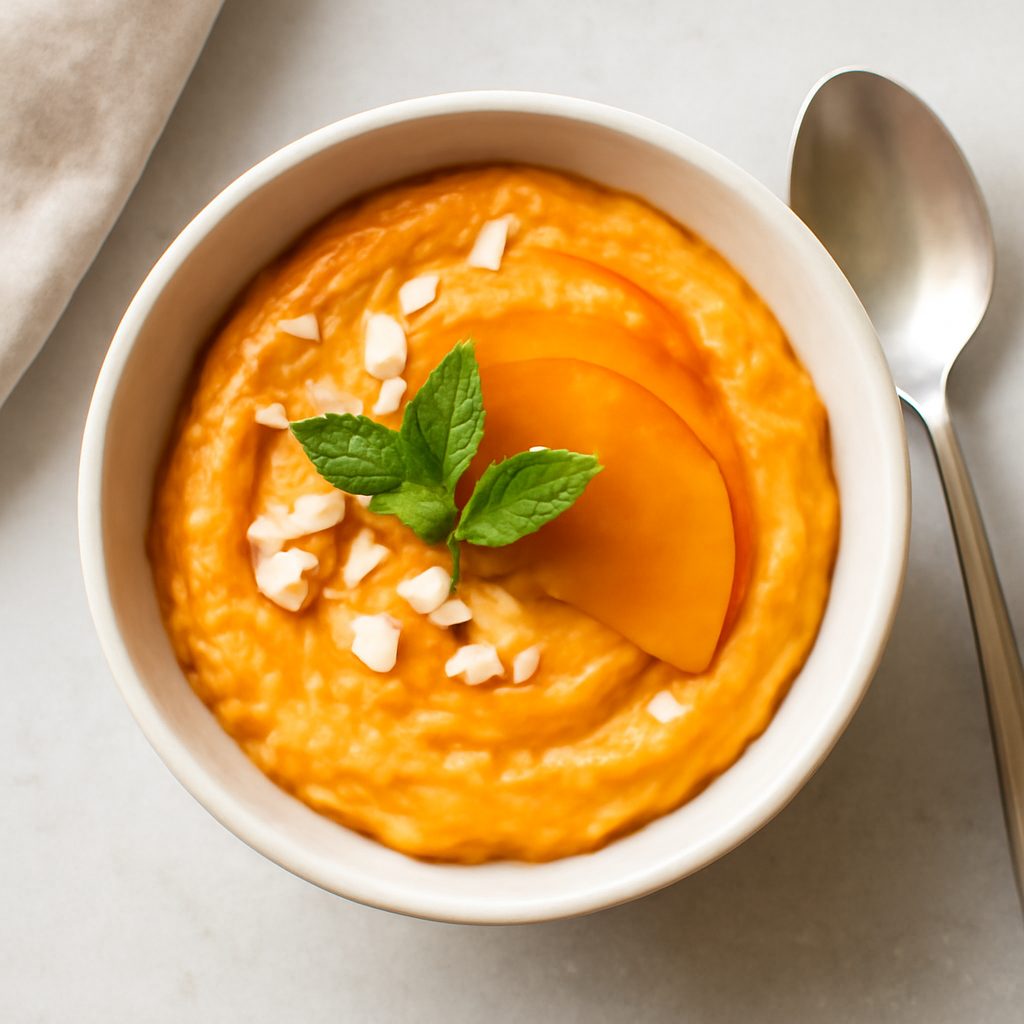 Mousse di cachi proteica low-carb