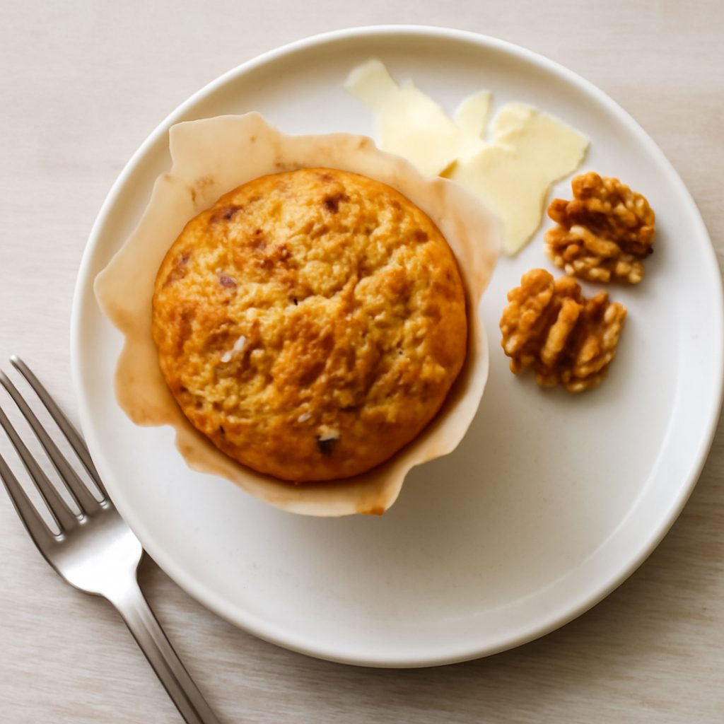Muffin al Parmigiano Reggiano e noci proteico low-carb