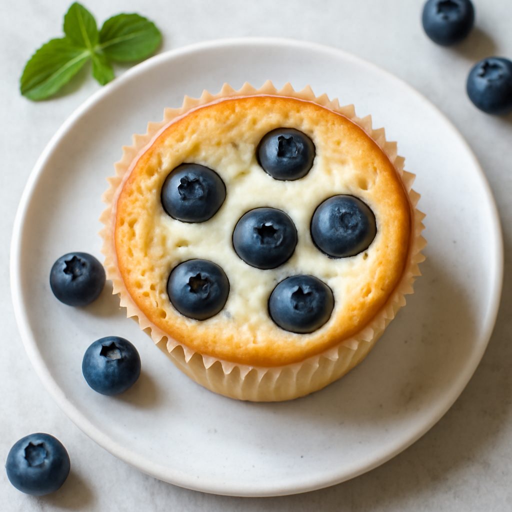 Muffin cheesecake ai mirtilli