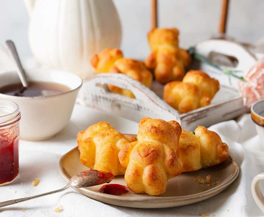 Muffin con cuore di confettura (senza glutine) Low Carb
