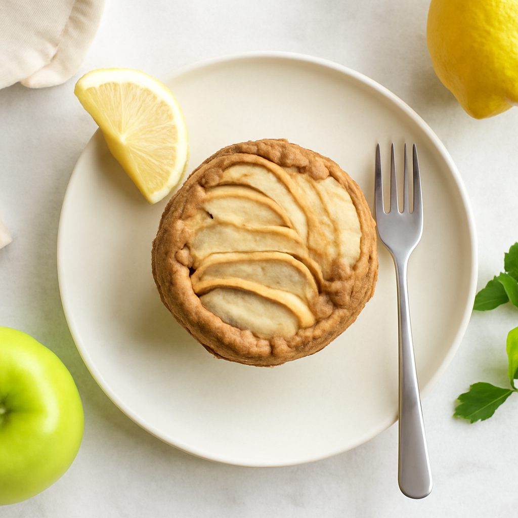 Muffin di mela e limone proteico low-carb al vapore