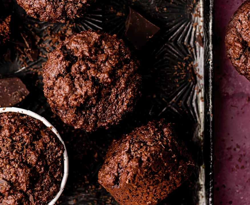 Muffin di pane raffermo al cioccolato Protein