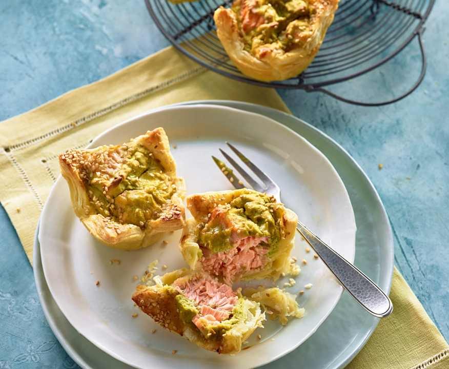 Muffin di sfoglia con salmone e avocado Protein